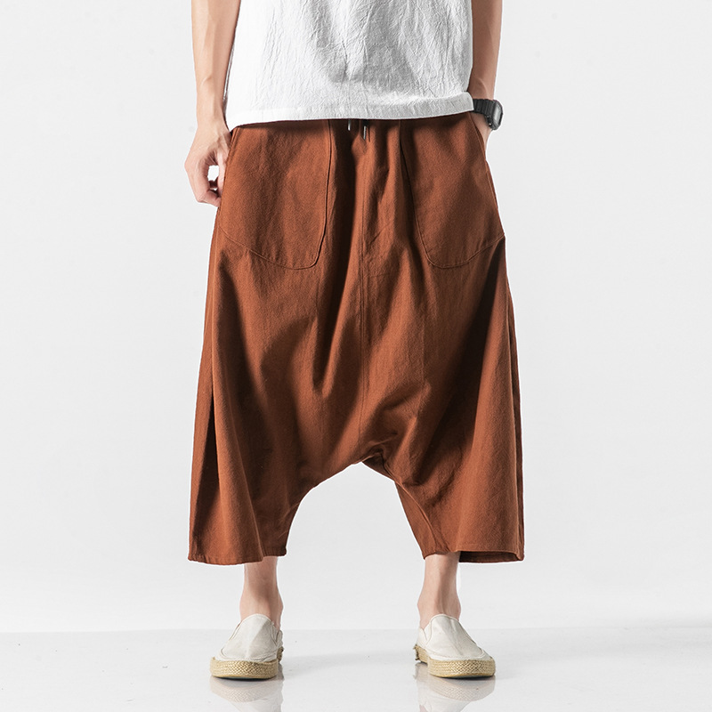 Men's Cotton And Linen Casual Pants