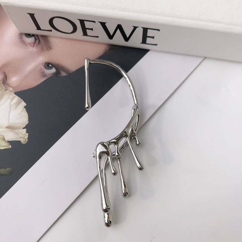 Drop Wax Shape Earrings, Exaggerated Niche Design, Indifferent Trendy Personality, Irregular Lava Earrings