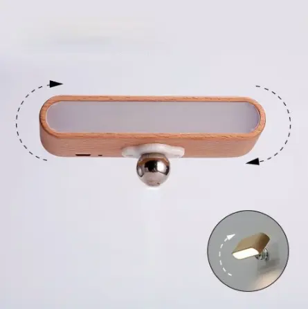 Desk Lamp Bedside Reading Rechargeable Japanese-Style Solid