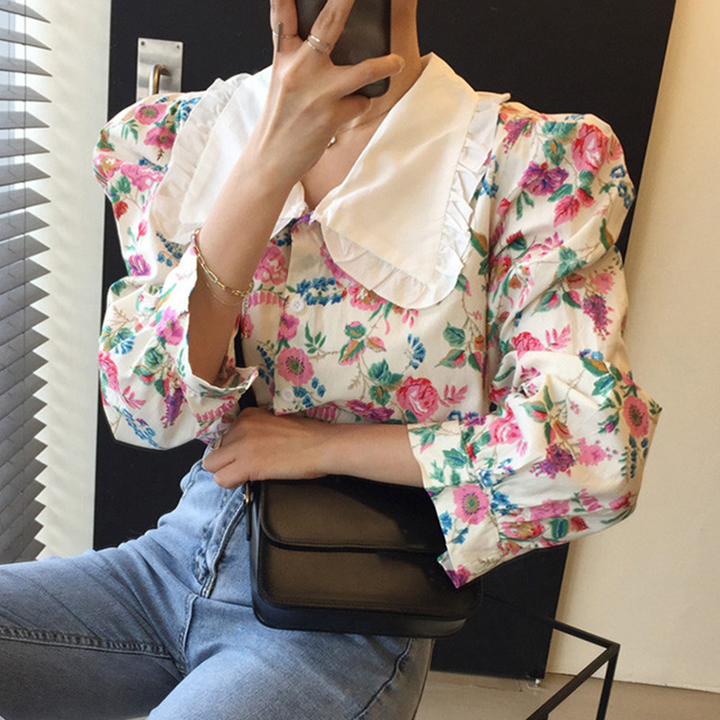 Watercolor Flower Color Doll Collar Single Row