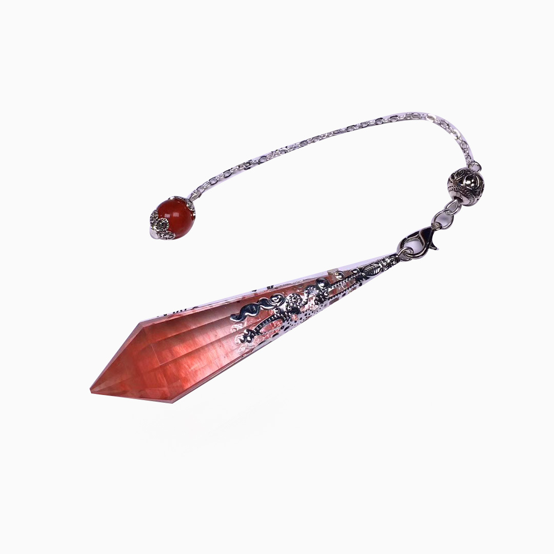 Power Stone Natural Crystal 12-faceted Polyhedron Pendulum