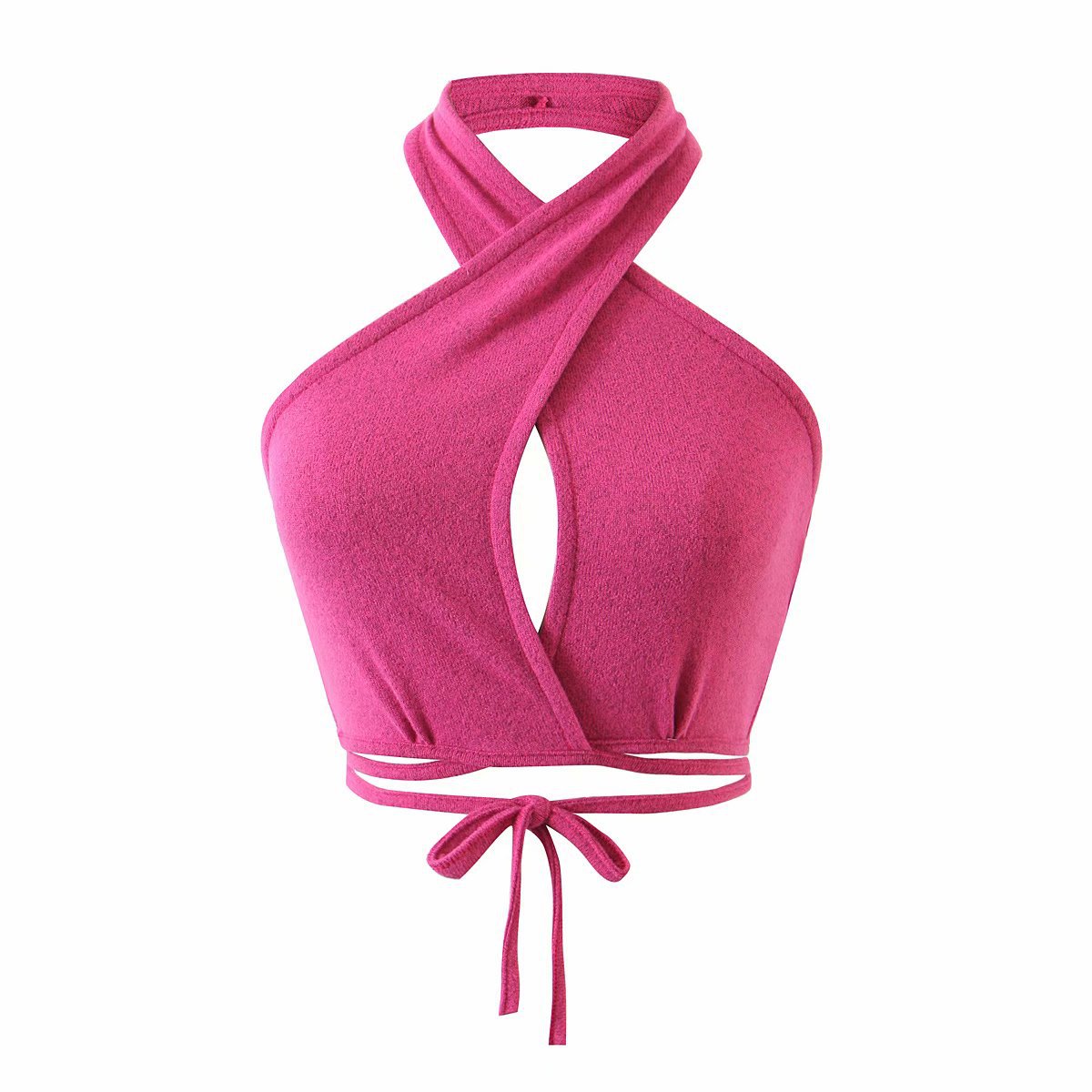 A Variety Of Ways To Wear Halterneck Sling Tops, Women's Sense Of Navel Strap Vest Trend