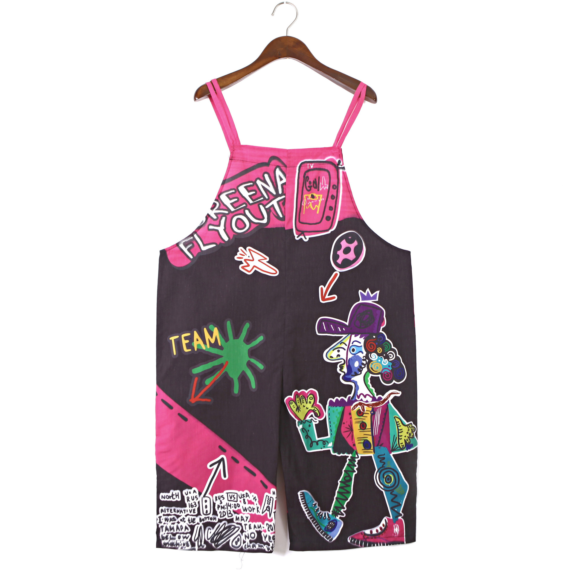 Title 2, Suspender Overalls Hip-Hop Graffiti Women