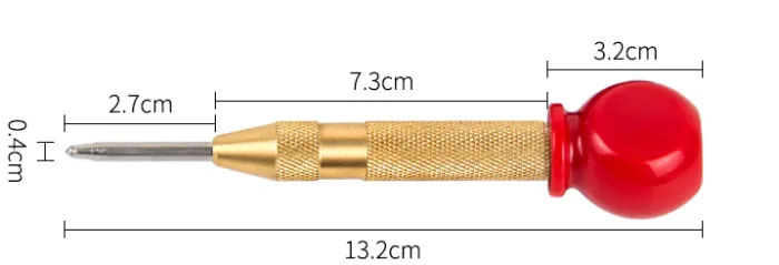 Automatic Center Punch, Spring-Loaded Punch for Metal, Wood and Glass, Multi-Pack Options - detail photo 1