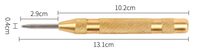 Automatic Center Punch, Spring-Loaded Punch for Metal, Wood and Glass, Multi-Pack Options - detail photo 2