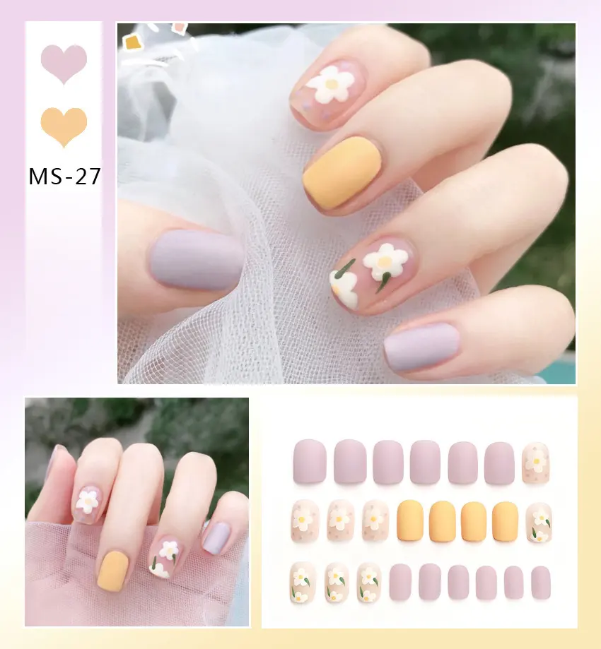 Nail Art Pieces Finished Patches Long and Short Fake