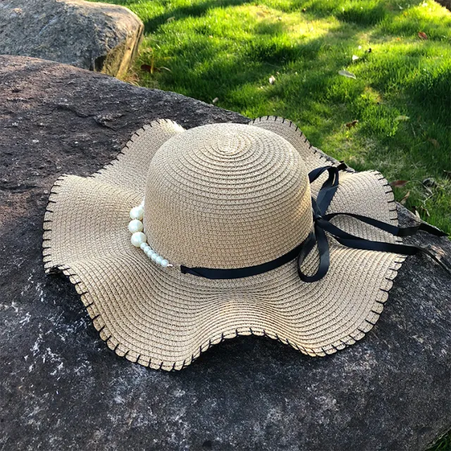 Women's Straw Hat With Big Brim Khaki - Shop at LoveMi