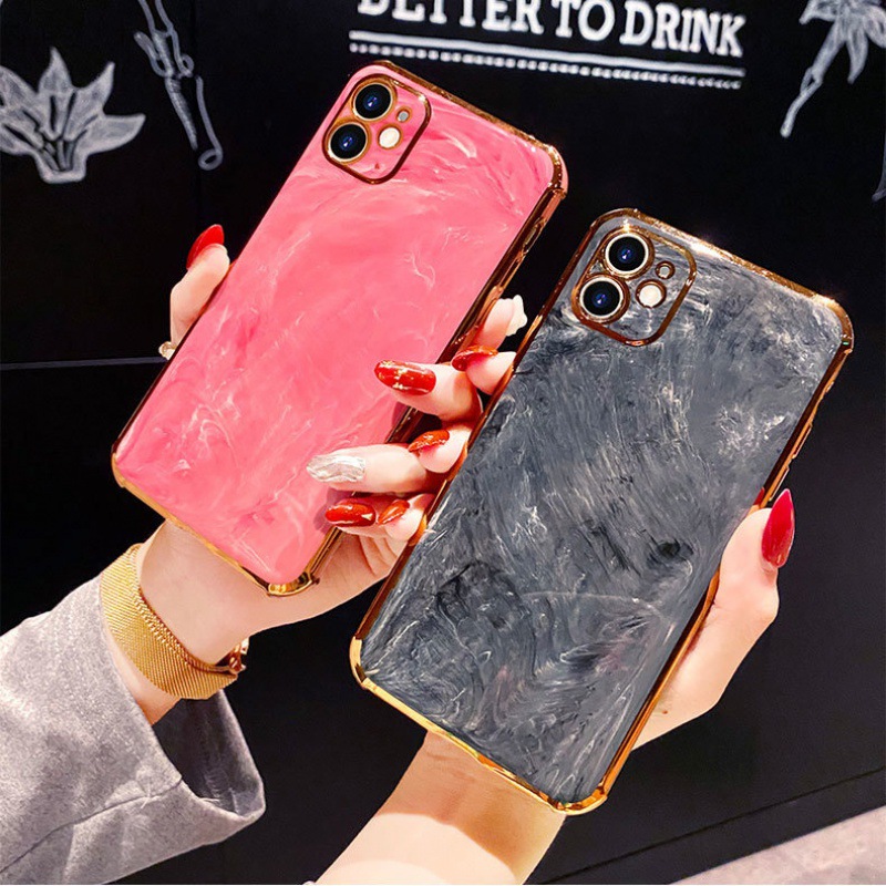 Marble Plating Apple 11pro Max Mobile Phone Case