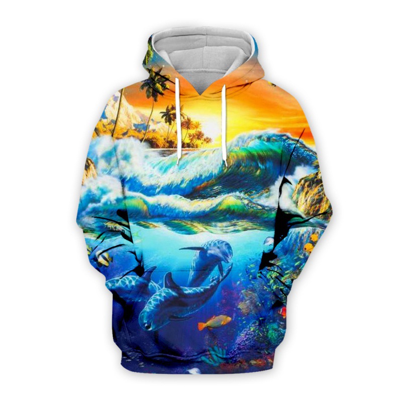 Title 8, Sudadera con capucha con estampado digital 3D p...