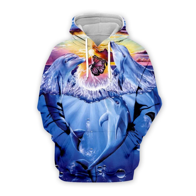 Men's 3D Digital Print Hooded Sweatshirt
