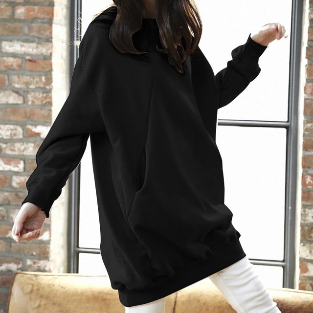 Title 3, Women Casual Solid Sweatshirts Plus Size Tops A...