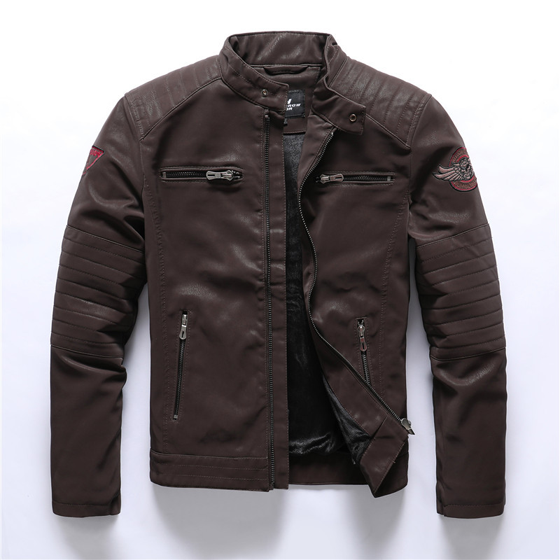 Title 2, Motorcycle Suede Leather Embroidered Washed Lea...