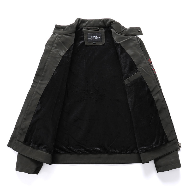 Title 6, Motorcycle Suede Leather Embroidered Washed Lea...