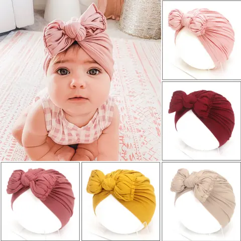 Cute Baby Hat Newborn Soft Girl Hat Turban Infant