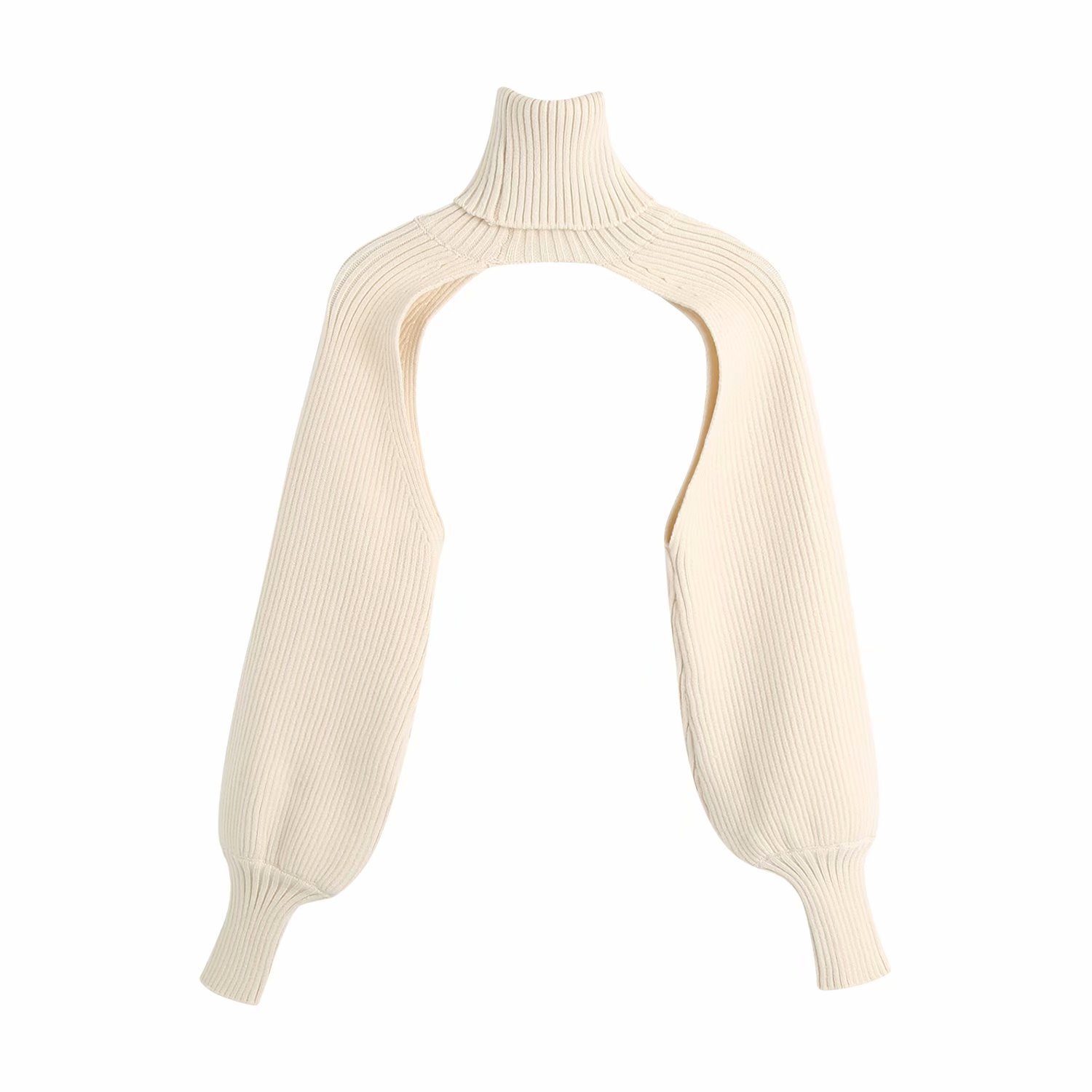 Arm High Collar Turtleneck Warmer Sweater