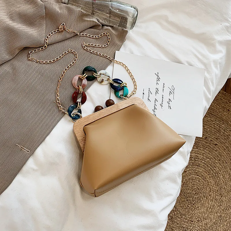 New Korean Fashion Casual One-Shoulder Messenger Small Bag - Khaki