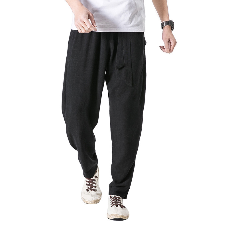 Title 4, Pantaloni Casual in Lino e Cotone Taglia Forte ...