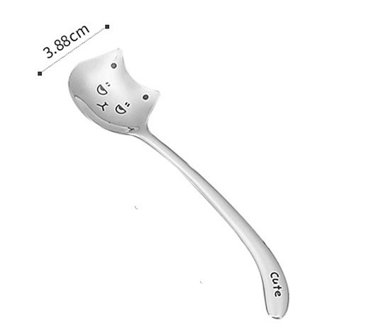 Japanese and Korean Long-tailed Cat Curly-tailed Cat Coffee Spoon