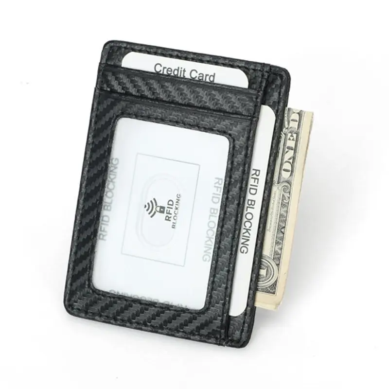 Wallets Black Business Card Holder for Men Simple Purse