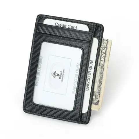 Wallets Black Business Card Holder for Men Simple Purse