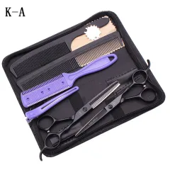 Cut Bangs And Thinning Hairdressing Set Scraper Hair Cutting Tool - Black - View 1