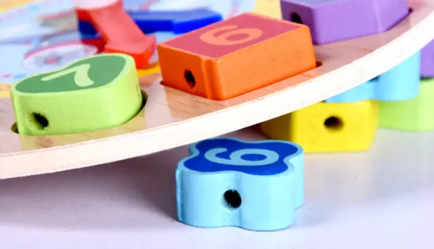 Wooden Digital Clock Children'S Animal Early Education Puzzle Blocks Shape Matching