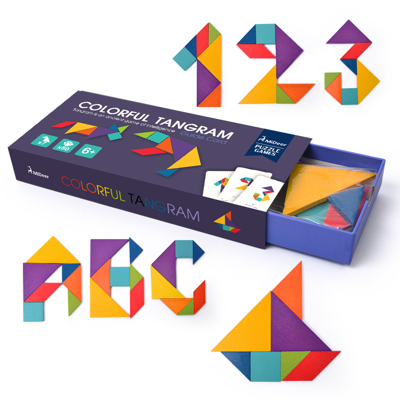 Children's Board Game Creative Tangram Puzzle Wooden Toy
