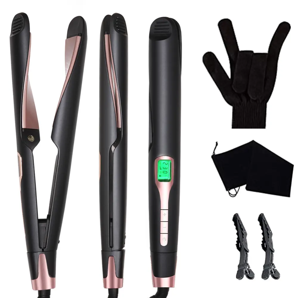 New 2 in 1 Flat Iron Curler Twist Professional