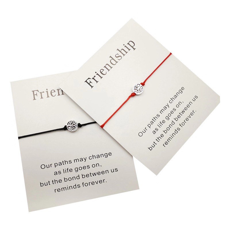 Simple Friendship Card Adjustable Bracelet
