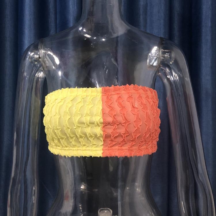 Sling Collar Solid Color Wrapped Chest