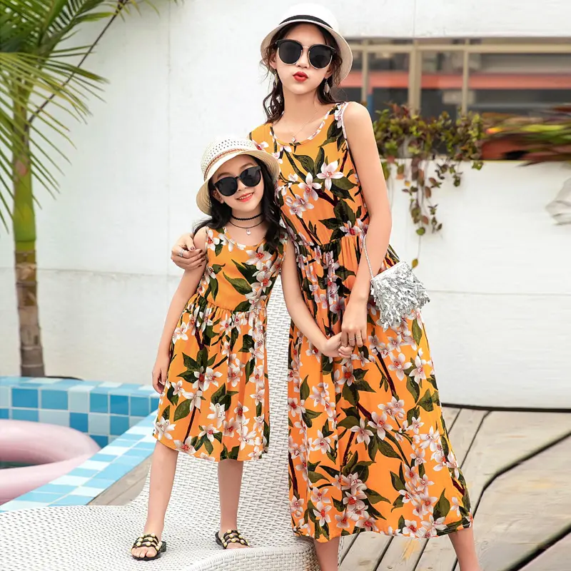 Mother And Daughter Vacation Beach Vest Long