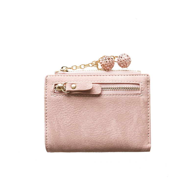 Short Small Fresh Folding Wallet Female Pink - Shop at LoveMi