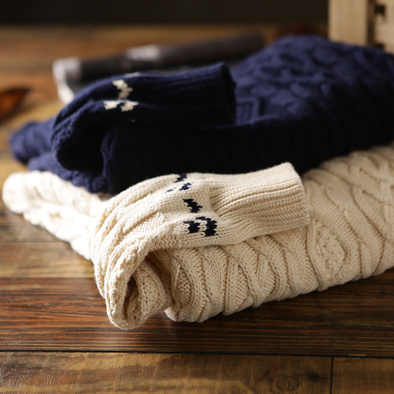 Three-dimensional Geometric Twist Knit Casual Sweater