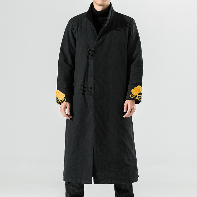 Men's long down padded jacket