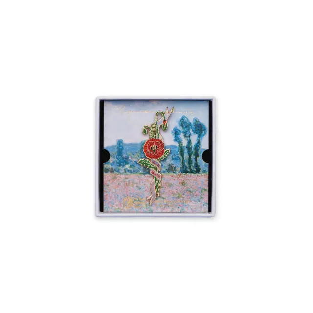 Daparo Co Branded Monet Poppy Flower Element Brooch Creative Gift Red - Shop at LoveMi
