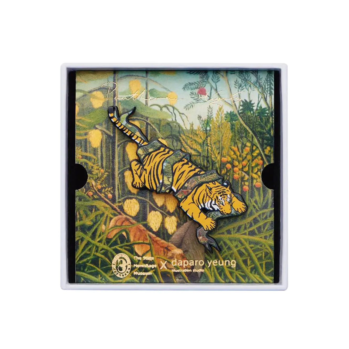 Rousseau'S Tiger Brooch Canvas Bag Hermitage Cooperation