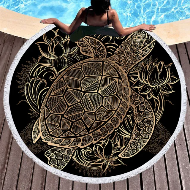 Bronzing Microfiber Beach Towel Can Be Customized J - Shop at LoveMi