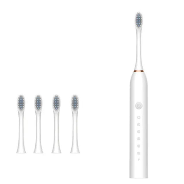 Smart Vibration Soft Bristle Rechargeable Toothbrush White - Shop at LoveMi
