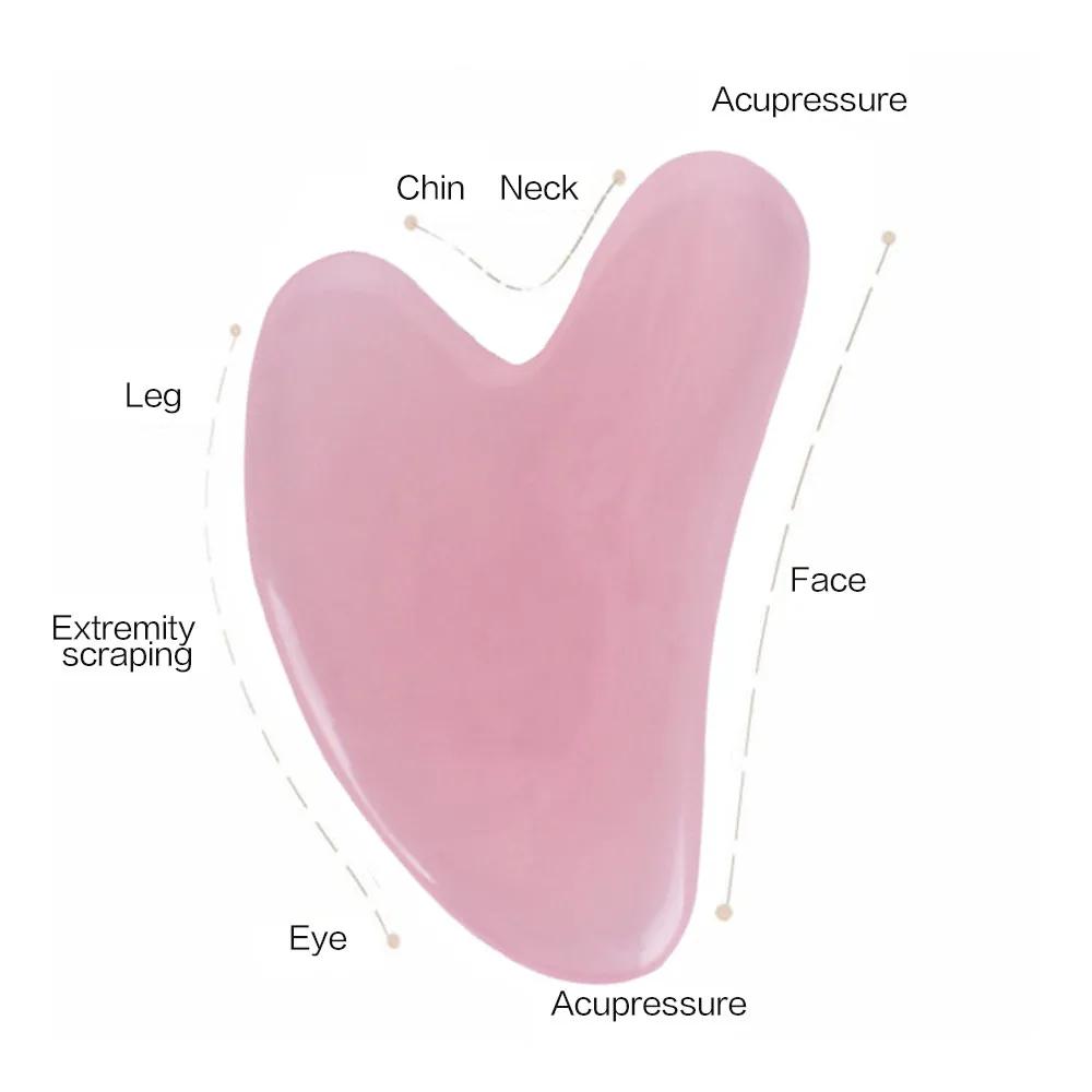 Facial Beauty Massage, Tendons, Love Heart Shape, Facial Scraping, Synthetic Beeswax Resin Crystal - Love Heart Shape