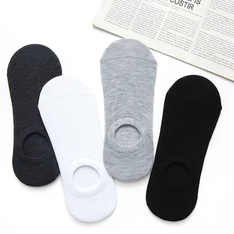 Socks Men and Women Solid Color Boat Spring Invisible