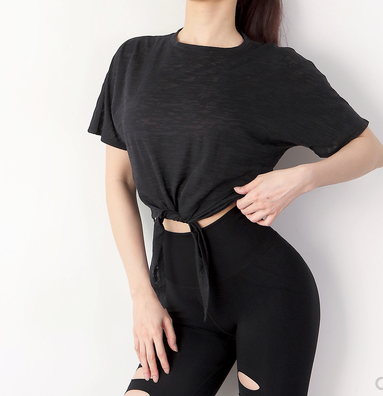 Sports Top Ladies Summer Loose Fitness Clothing Running Blouse T-shirt Short-sleeved Yoga Clothing