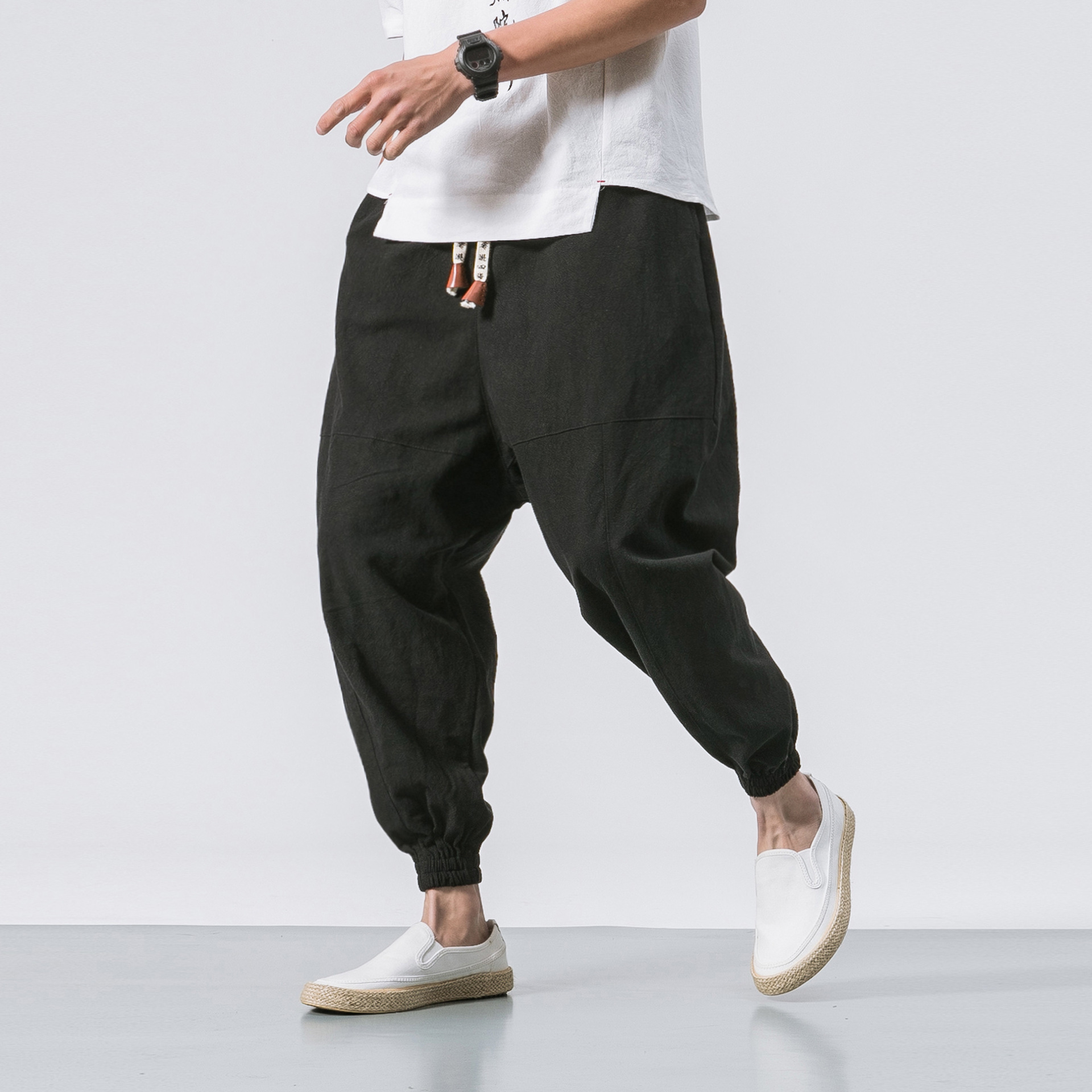 Japanese Loose Plus Size Men's Casual Trousers