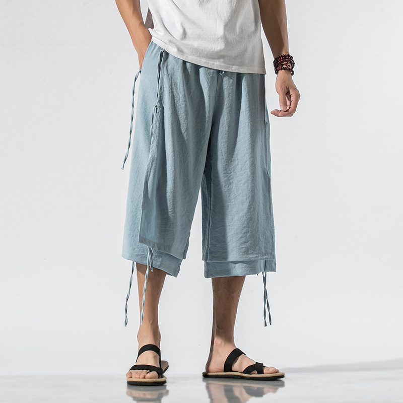 Title 2, Casual Cropped Linen Straight-leg Pants. Experi...