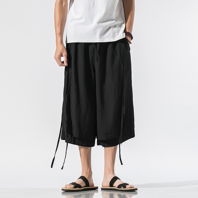 Title 11, Casual Cropped Linen Straight-leg Pants. Experi...