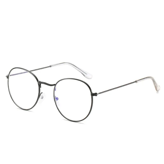 Metal Frame Glasses For Women Vintage Anti Blue Blocking Optical Eyeglasses Metal Plain Spectacle Oculos Luxury Gafas Lunette Black - Shop at LoveMi