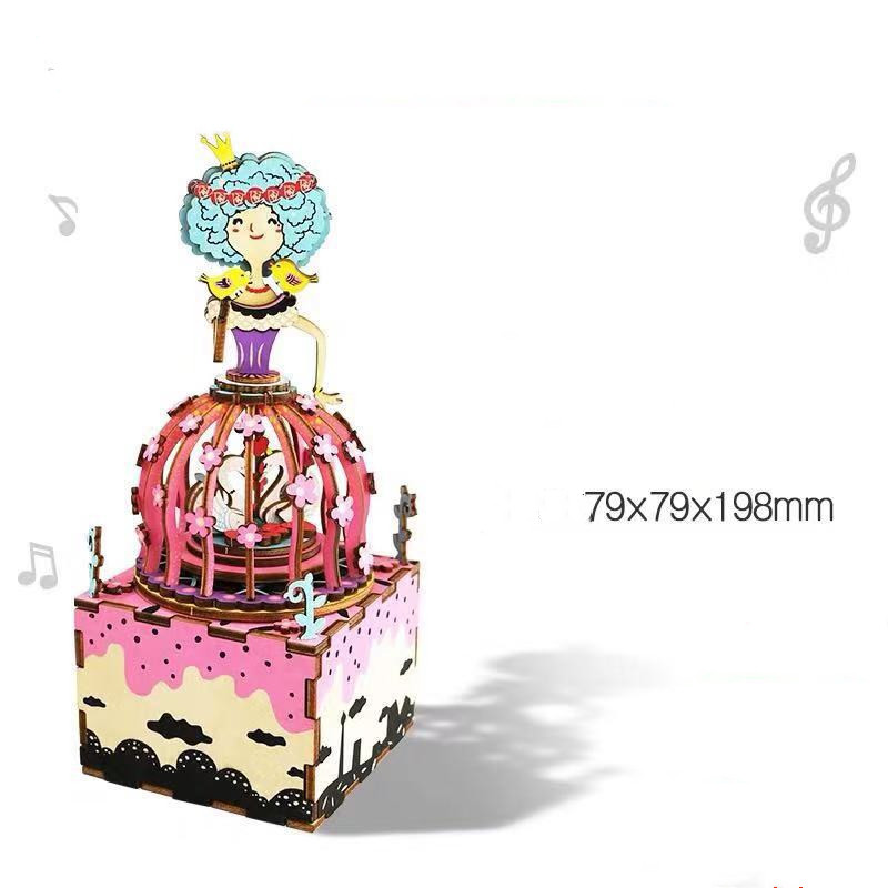 Title 1, Ruodang Music Box 3D Wooden Puzzle DIY Educatio...