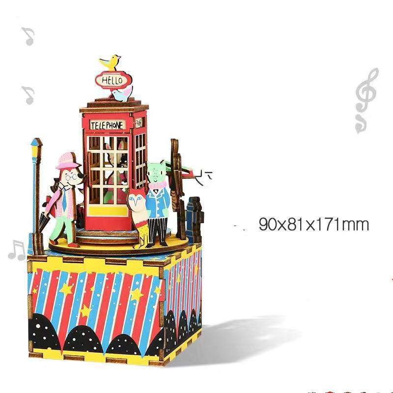 Title 3, Ruodang Music Box 3D Wooden Puzzle DIY Educatio...