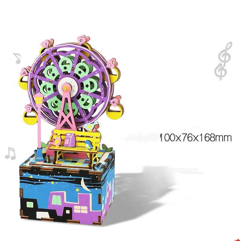 Title 5, Ruodang Music Box 3D Wooden Puzzle DIY Educatio...