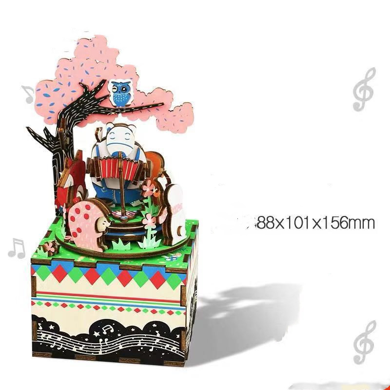 Title 4, Ruodang Music Box 3D Wooden Puzzle DIY Educatio...