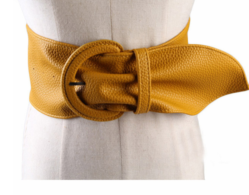 Title 2, Retro Fashion Wide Belt Ladies Simple All-match...